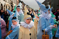 Binche festival carnival in Belgium Brussels. Belgium, carnaval of Binche. UNESCO World Heritage Parade Festival. Belgium, Walloon Municipality, province of Hainaut, village of Binche. The carnival of Binche is an event that takes place each year in the Belgian town of Binche during the Sunday, Monday, and Tuesday preceding Ash Wednesday. The carnival is the best known of several that take place in Belgium at the same time and has been proclaimed as a Masterpiece of the Oral and Intangible Heritage of Humanity listed by UNESCO. Its history dates back to approximately the 14th century.